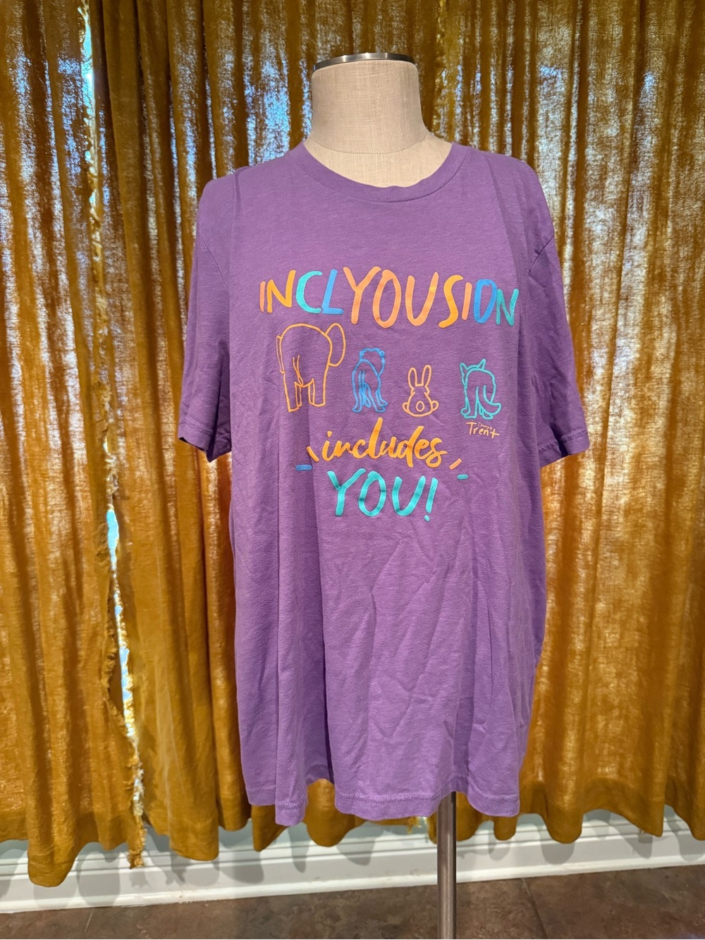 Drawings By Trent Purple 'Inclusion Includes You' Graphic Tee